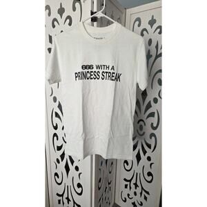 Charli XCX 666 With A Princess Streak Graphic Tee Medium White Y2K Pop